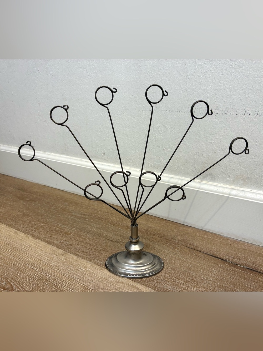 Godinger Silver Plate Photo Wire Tree Card Display Holder Vintage